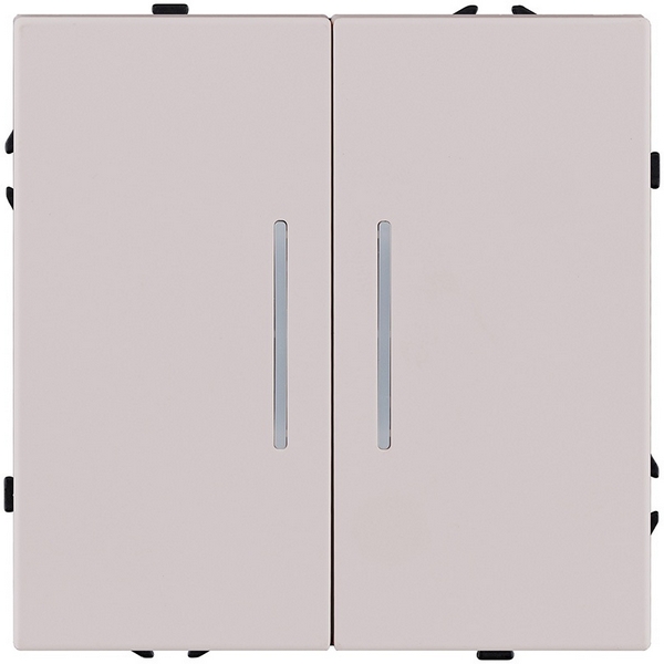 

Выключатель 2-клавишный 10А/250В с LED подсветкой, кашемир матовый Kollinger Eclipse EC-010CM, Eclipse EC-010CM