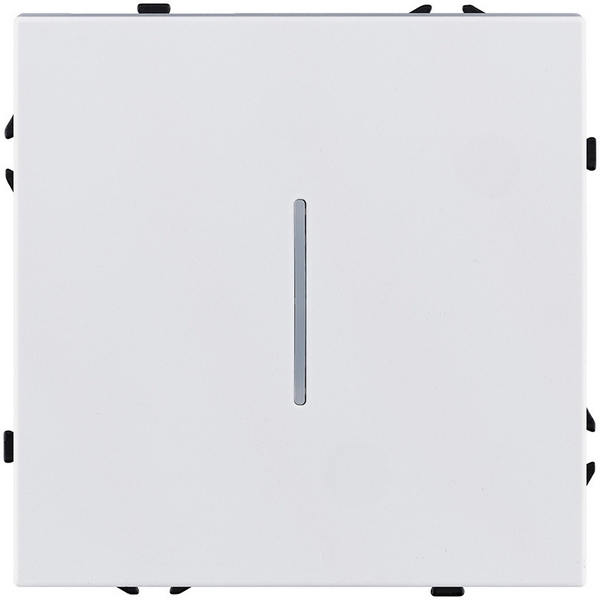 

Выключатель кнопочный 1-клавишный 10А/250В с LED подсветкой, белый глянцевый Kollinger Eclipse EC-012WG, Eclipse EC-012WG