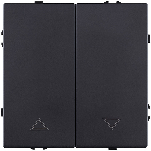 Изображение товара Механизм управления жалюзи Kollinger Eclipse EC-013BK двухклавишный черный матовый