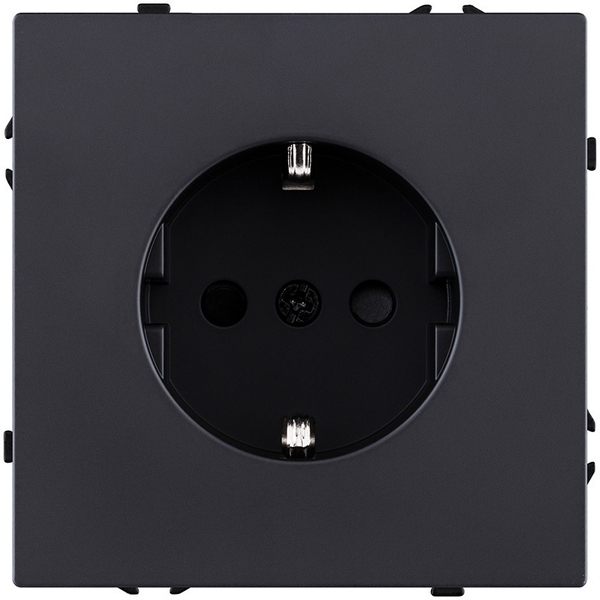 

Розетка штепсельная SCHUKO 16A/250 В черный матовый Kollinger Eclipse EC-014BK, Eclipse EC-014BK