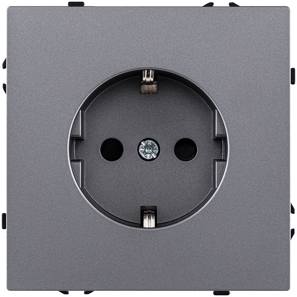 Изображение товара Розетка штепсельная SCHUKO 16A/250 В серый Kollinger Eclipse EC-014GY