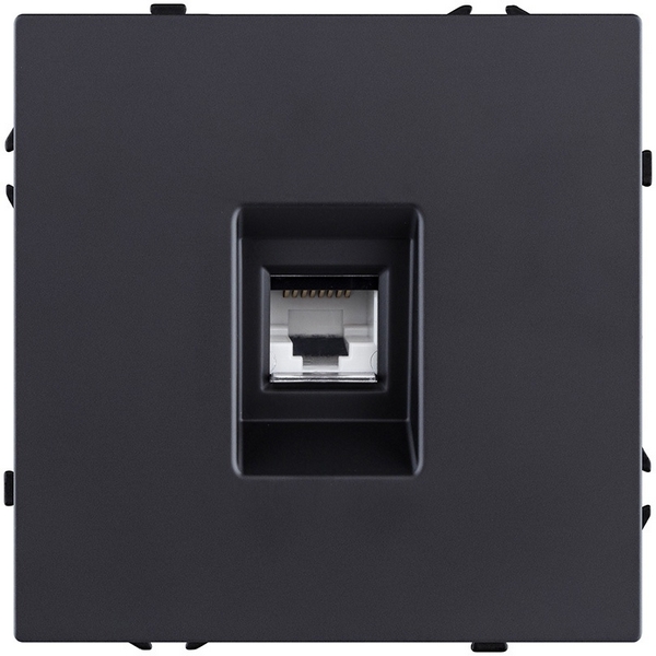 Изображение товара Розетка Ethernet RJ45 Kollinger Eclipse EC-017BK черная матовая встраиваемая