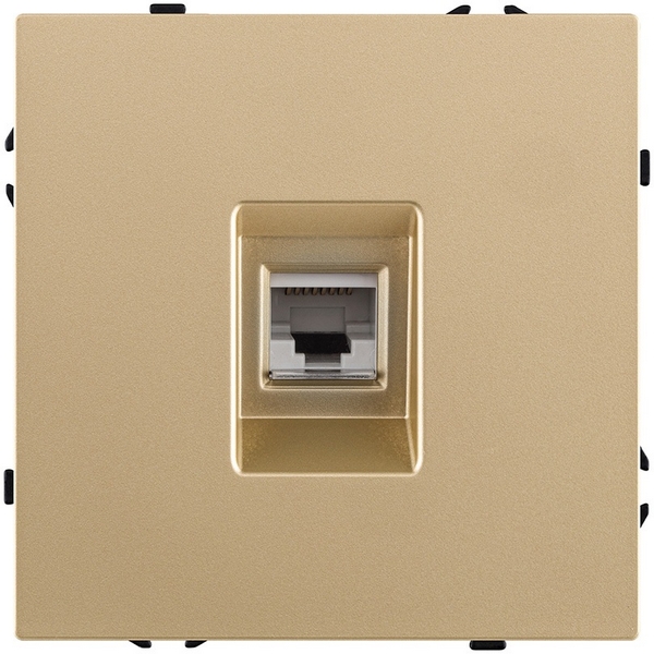 Изображение товара Розетка Ethernet RJ45 Kollinger Eclipse EC-017GD золотой встраиваемая