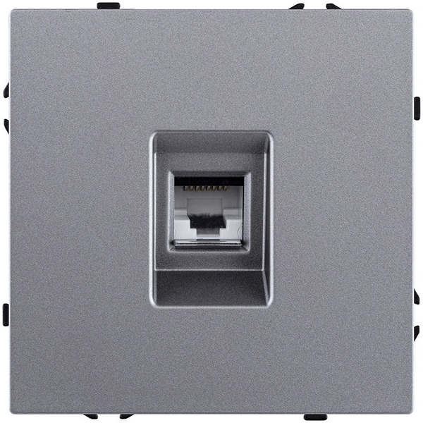 Изображение товара Розетка Ethernet RJ45 серый Kollinger Eclipse EC-017GY для надежных монтажных решений