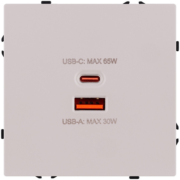 Изображение товара Розетка USB A+C 65W кашемир матовый Kollinger Eclipse EC-024CM