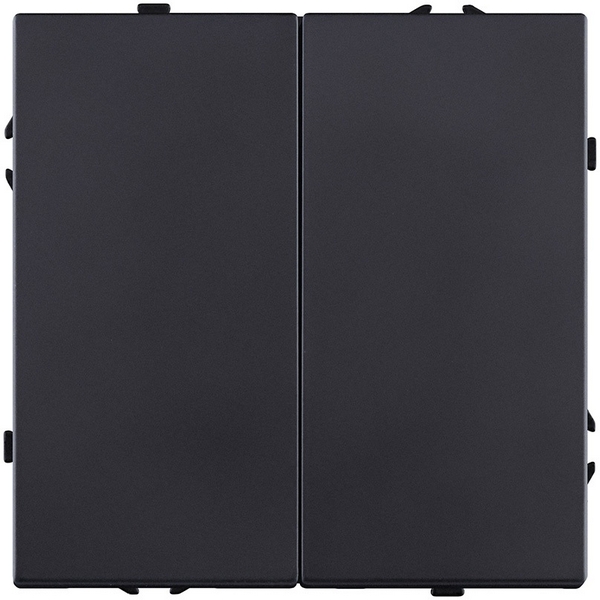 Изображение товара Выключатель кнопочный 2-клавишный Kollinger Eclipse EC-025BK