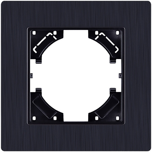 Изображение товара Рамка 1-постовая Kollinger Eleganz Plex EP1BK черная стильная и надежная