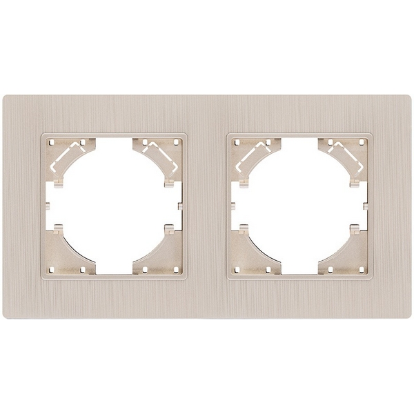 Изображение товара Рамка 2-постовая золотой Kollinger Eleganz Plex EP2GD для электрики