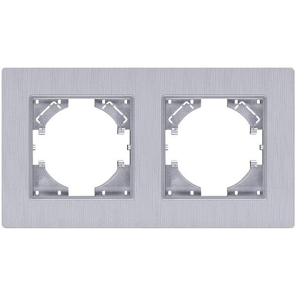 Изображение товара Рамка 2-постовая серый Kollinger Eleganz Plex EP2GY