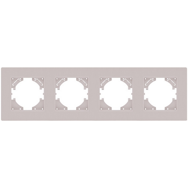 Изображение товара Рамка 4-постовая кашемир матовая Kollinger EP4CM для электрических коробок