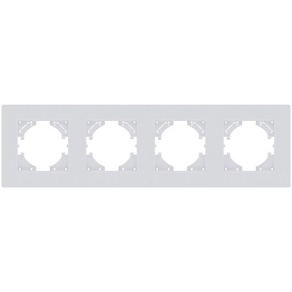 Изображение товара Рамка 4-постовая белая матовая Kollinger Eleganz Plex EP4WM для электроустановки