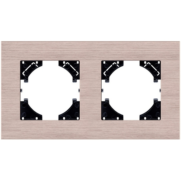 Изображение товара Рамка 2-постовая золотая Kollinger Reflex AL RA2GD для электропроводки