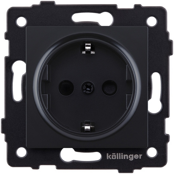

Розетка штепсельная SCHUKO 16A/250 В черный матовый Kollinger REA-002BM для Aspekt, Eleganz, Reflex, Aspekt REA-002BM