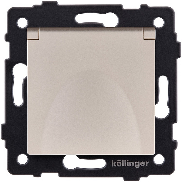 

Розетка штепсельная SCHUKO 16A/250 В с крышкой, золотой Kollinger REA-006GD для Aspekt, Eleganz, Reflex, Золото, Aspekt REA-006GD