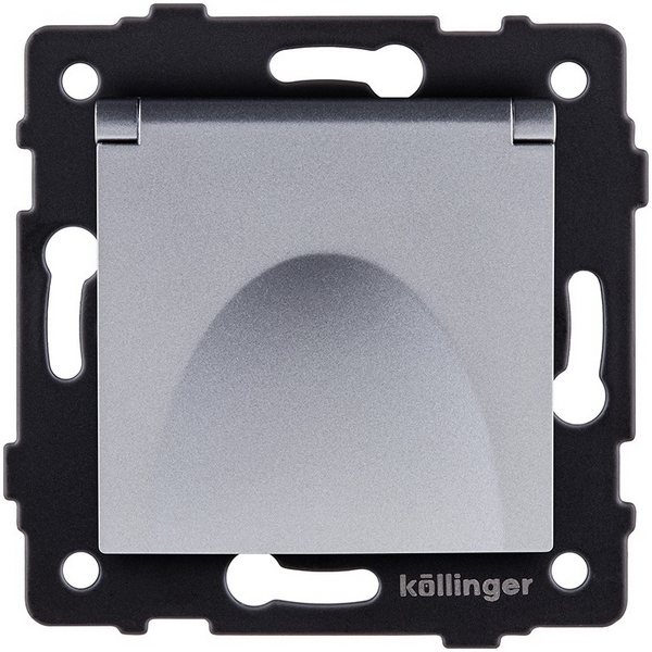 

Розетка штепсельная SCHUKO 16A/250 В с крышкой, серый Kollinger REA-006GY для Aspekt, Eleganz, Reflex, Aspekt REA-006GY