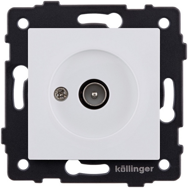 Изображение товара Розетка TV Kollinger REA-007WM Белая матовая встроенная для телевизора