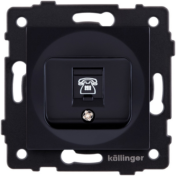 Изображение товара Телефонная розетка RJ11 черная Kollinger REA-009BK для дома и офиса