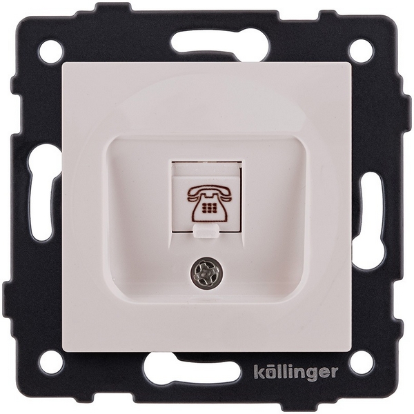 Изображение товара Розетка телефонная RJ11 кашемир матовый Kollinger REA-009CM