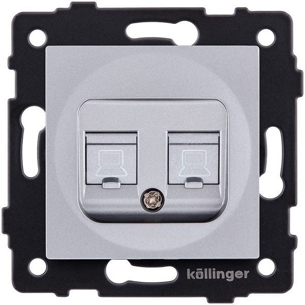 

Розетка двойная Ethernet RJ45 серый Kollinger REA-015GY для Aspekt, Eleganz, Reflex, Aspekt REA-015GY