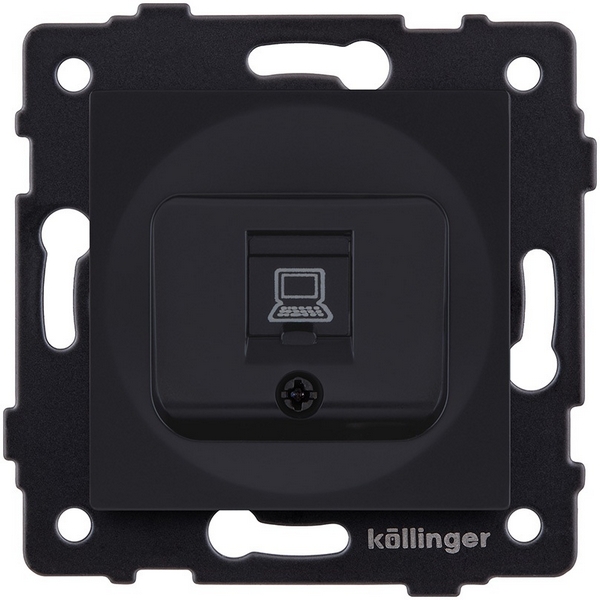 

Розетка Ethernet RJ45 черный матовый Kollinger REA-018BM для Aspekt, Eleganz, Reflex, Aspekt REA-018BM