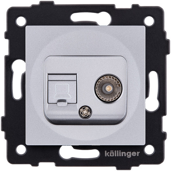 

Розетка двойная TV (мама) + RJ45 серый Kollinger REA-021GY для Aspekt, Eleganz, Reflex, Aspekt REA-021GY