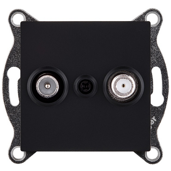 

Розетка двойная TV (мама) + спутниковая SAT черный матовый Kollinger REA-035BM для Aspekt, Eleganz, Reflex, Aspekt REA-035BM