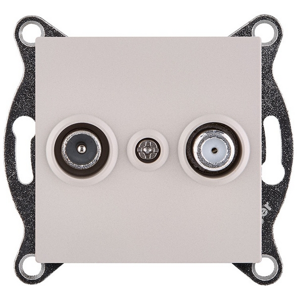 

Розетка двойная TV (мама) + спутниковая SAT кашемир матовый Kollinger REA-035CM для Aspekt, Eleganz, Reflex, Aspekt REA-035CM