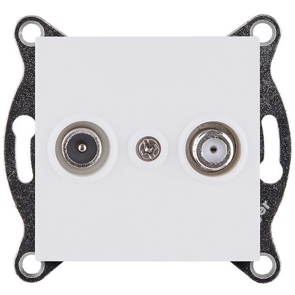 Изображение товара Розетка двойная TV + спутниковая Kollinger REA-035WM белый матовый