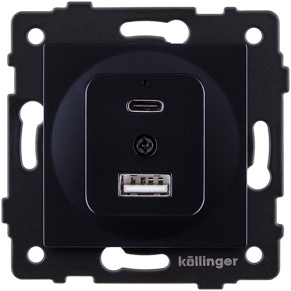 

Розетка USB A+C 20W черный Kollinger REA-037BK для Aspekt, Eleganz, Reflex, Aspekt REA-037BK