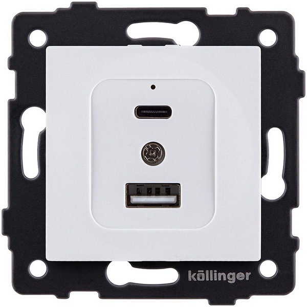 

Розетка USB A+C 20W белый Kollinger REA-037WH для Aspekt, Eleganz, Reflex, Aspekt REA-037WH