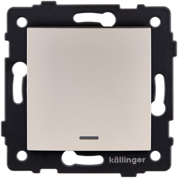 

Выключатель 1-клавишный 10А/250В с LED подсветкой, изогнутый, золотой Kollinger REA-R-002GD для Aspekt, Eleganz, Reflex, Золото, Aspekt REA-R-002GD