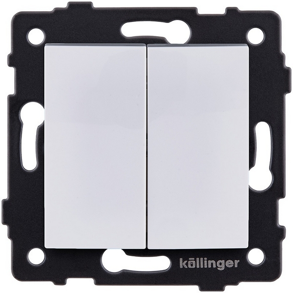 

Выключатель 2-клавишный 10А/250В изогнутый, белый Kollinger REA-R-007WH для Aspekt, Eleganz, Reflex, Aspekt REA-R-007WH