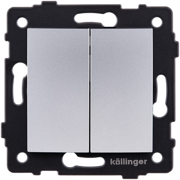 

Выключатель 2-клавишный проходной 10А/250В изогнутый, серый Kollinger REA-R-009GY для Aspekt, Eleganz, Reflex, Aspekt REA-R-009GY