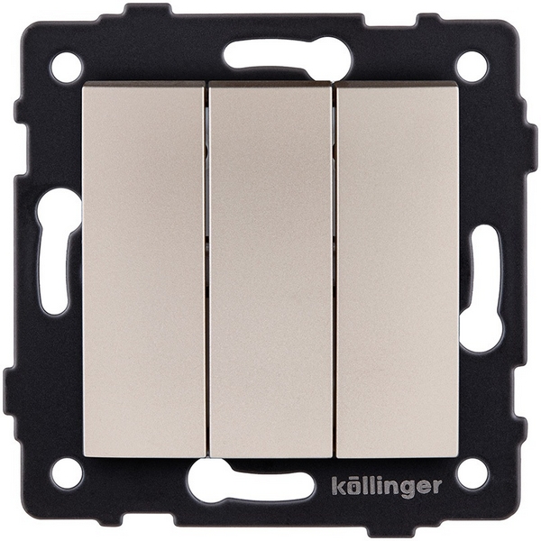 

Выключатель 3-клавишный 10А/250В изогнутый, золотой Kollinger REA-R-012GD для Aspekt, Eleganz, Reflex, Золото, Aspekt REA-R-012GD
