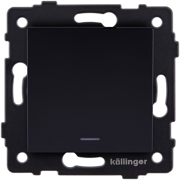 

Выключатель 1-клавишный 10А/250В с LED подсветкой, черный Kollinger REA-S-002BK для Aspekt, Eleganz, Reflex, Aspekt REA-S-002BK