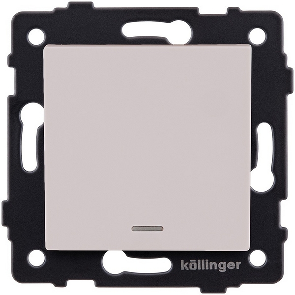 

Выключатель 1-клавишный проходной 10А/250В с LED подсветкой, кашемир матовый Kollinger REA-S-004CM для Aspekt, Eleganz, Reflex, Aspekt REA-S-004CM