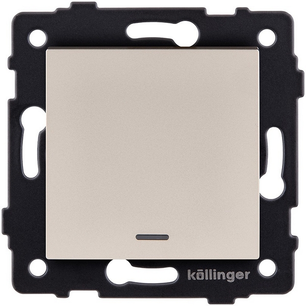 

Выключатель 1-клавишный проходной 10А/250В с LED подсветкой, золотой Kollinger REA-S-004GD для Aspekt, Eleganz, Reflex, Золото, Aspekt REA-S-004GD