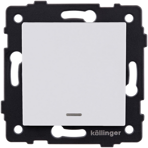 Изображение товара Выключатель 1-клавишный проходной 10А с LED подсветкой Kollinger