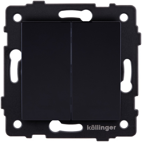 

Выключатель 2-клавишный проходной 10А/250В черный Kollinger REA-S-009BK для Aspekt, Eleganz, Reflex, Aspekt REA-S-009BK