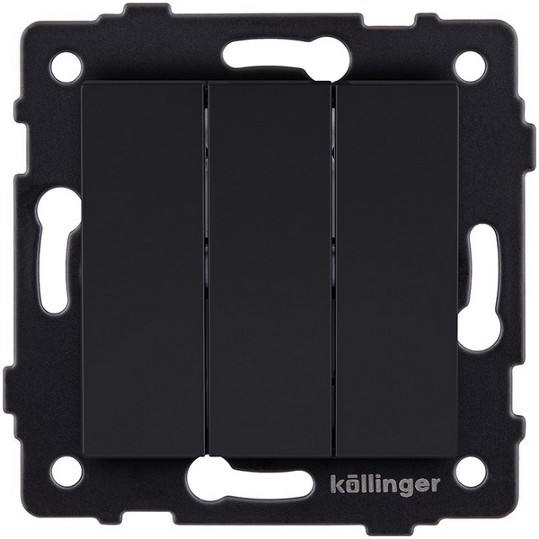 

Выключатель 3-клавишный 10А/250В черный матовый Kollinger REA-S-012BM для Aspekt, Eleganz, Reflex, Aspekt REA-S-012BM