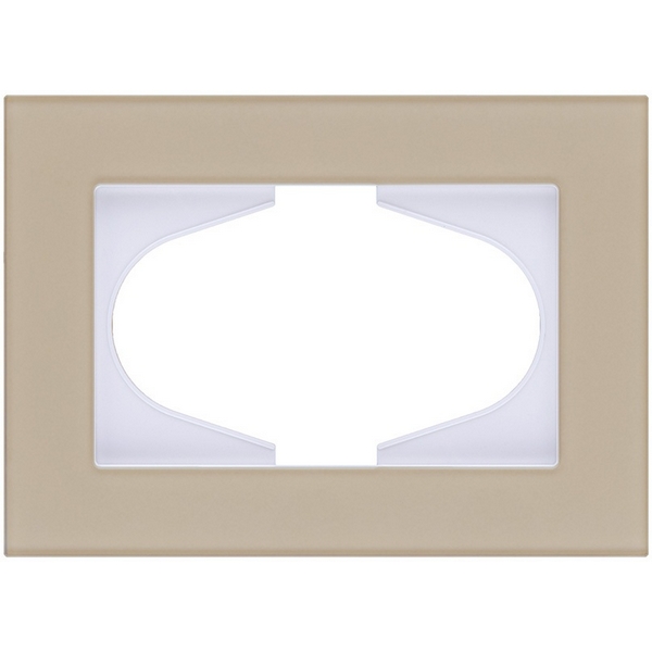 Изображение товара Двухместная стеклянная рамка для розетки Kollinger Reflex MG RM120GD золотая