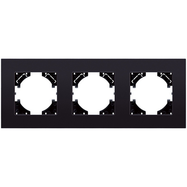Изображение товара Рамка 3-постовая стекло черный Kollinger Reflex MG RM3BK для электрических щитов