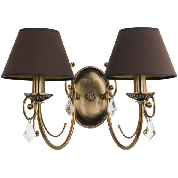 

Бра Kutek Coco COC-K-2(P/A) с подвесками, Коричневый, Coco COC-K-2(P/A)