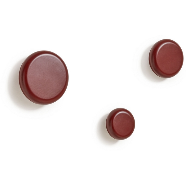 

Nadue Набор из 3 настенных крючков из массива бука с темно-бордовой отделкой La Forma (ex Julia Grup) арт.148226, Бордовый, Nadue 148226