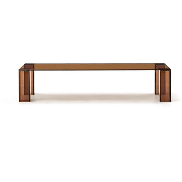 Журнальный столик Adularia из стекла коричневого цвета 140 x 60 арт.205346 La Forma (ex Julia Grup)