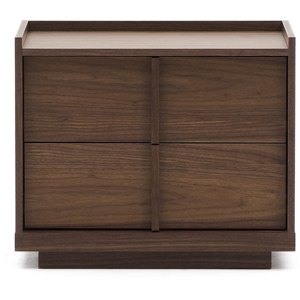 

Прикроватная тумбочка Onix 2 ящика шпон ореха в темной отделке 60 x 59 см арт.205362 La Forma (ex Julia Grup), Орех, Onix 205362