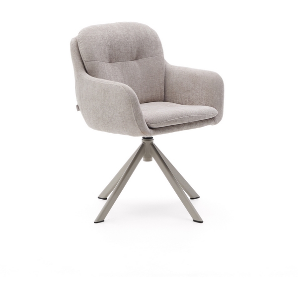 

Поворотное кресло Lexa из бежевой синели с бежевыми ножками арт.229369 La Forma (ex Julia Grup), Бежевый, LEXA 229369