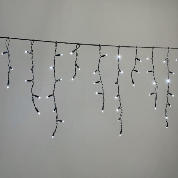 

Гирлянда Бахрома 3,1 x 0,5 м белая 220В, 120 LED, провод черный каучук 2,3мм, IP65 Laitcom ECO120-1-2W, Бахрома ECO120-1-2W