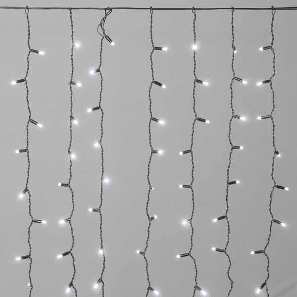 

Гирлянда Занавес Облегченный c колпачком 2 x 1 м белый 220В, 200 LED, провод черный каучук 2,3мм, IP65 Laitcom ECO200NOT-1-2W, Занавес ECO200NOT-1-2W