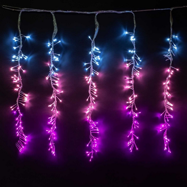 

Гирлянда Бахрома с Эффектом Бегущий Огонь 2 x 1 м Бело-Розовая 24В, 320 LED, Провод Прозрачный Силикон, IP65 Laitcom, Бахрома ESI320-SH10-1WP